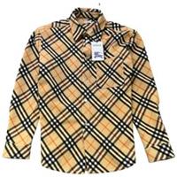 Burberry Men's Check Poplin OverShirt Beige XL