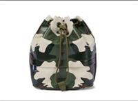 Burberry Pouch Bag Women's "Phoebe" Cotton & Leather Camouflage Authentic Genuin