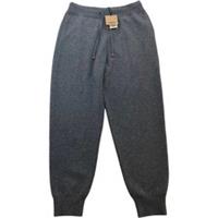 Burberry Men's Embroidered Logo Knit Joggers Grey Size L / W34 - 34 Regular