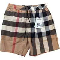 Burberry Men's Check Print Swim Shorts Beige Size L / W34 - 34 Regular