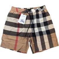 Burberry Men's Check Print Swim Shorts Beige Size L / W34 - 34 Regular