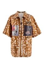 Burberry Deer-Print Patch Polo Shirt
