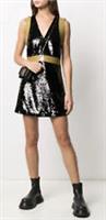 Burberry Oana Black Sequinned mini Dress, sz 4 uk - XS Regular