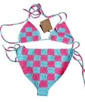 BURBERRY Crochet technical cotton bikini, Size L - L Regular