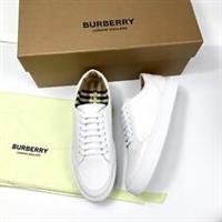 Burberry Salmond White Leather Women's Sneaker Trainers EU36 UK3-New In Box