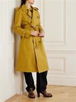 BURBERRY Women Beige RUNWAY Chain Link Gabardine Trench Coat - 8 Regular