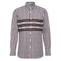 Burberry Cotton Poplin Dark Burgundy Check Shirt