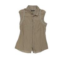 Burberry Beige Collared Tank Top Women UK Size 14 HW