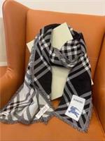 Burberry Scarf Black Cashmere With Box 200*65cm