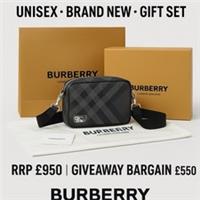 Burberry Grid Grey Shoulder Bag | Full Gift Set | RRP &pound;950 | New With Tags