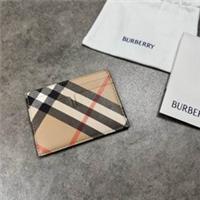 Burberry Sandon Sand Checked Card Holder
