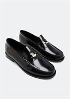 Authentic Burberry Rupert Black Leather Penny Coin Loafers EU 45 UK 11 New £630