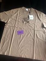 BURBERRY EMBROIDERED MONOGRAMEKD COTTON T-SHIRT CAMEL - Small -BNWT - S Regular