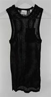 Burberry women's Sleeveless Black See-through Top, X-Small - XS Regular