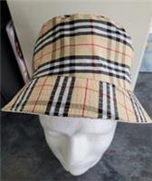 BURBERRY PRINT FESTIVAL NEW REVERSABLE BUCKET HAT QUALITY M/L/ BIEGE FPOST £15