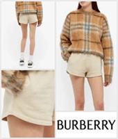 Burberry Womens Shorts Size UK 4 Ember Elasticated Waist Cotton Cashmere - Taupe - 4 Regular