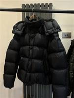 Burberry Mens Puffer Jacket Large Black Detachable Hood - L Regular