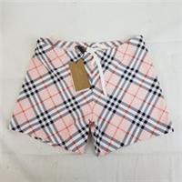 Burberry 'Supreme' Pink Cheque Pattern Shorts Women's Size Large New With Tag