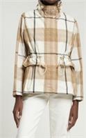 Womens BURBERRY Amble Print Drawstring Check Jacket.uk 6/IT 38.&pound;900+ - 6 Regular