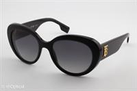 Burberry B4298 3001/T3 Womens Round Graduated Polarised Sunglasses Black 54mm