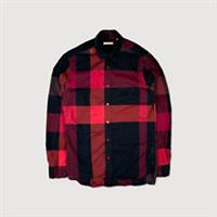 BURBERRY CHECK LONG SLEEVE SHIRT RED [S]