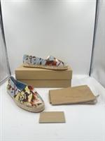 Burberry Floral Hodgeson Flat Espadrille Shoes UK Size 7 Women's Sky Blue