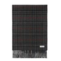 Burberry checked Reversible Black Cashmere Scarf