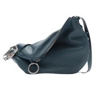 Burberry Medium Knight Navy Blue Leather Shoulder Bag