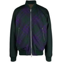 Burberry Check Deep Green Reversible Bomber Jacket