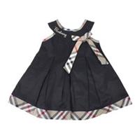 Age 4 Girls Burberry Black Dress Pleated Bow Sleeveless Formal New with Tags