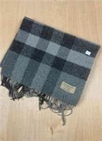 🧣 Burberry Cashmere Scarf Charcoal & Silver Check (Made in Scotland)