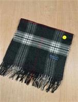 Vintage Burberrys Charcoal Check Lambswool Scarf