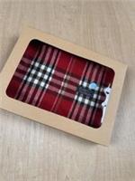 🧣 Vintage Burberrys Red Nova Check Lambswool Scarf