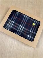 🧣 Vintage Burberrys Navy Check Cashmere Scarf