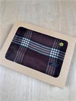 🧣 Vintage Burberry Burgundy Nova Check Cashmere Scarf