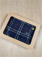 🧣 Vintage Burberrys Navy Nova Check Lambswool Scarf