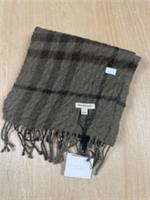 🧣 Burberry Children Brown Check Cashmere Scarf Made in Scotland