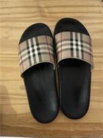 Burberry Check Slides Sandals Black | Authentic | UK 9 EU 43