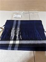 burberry scarf Indigo blue 100% cashmere New With Tags
