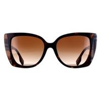 Burberry Sunglasses BE4393 Meryl 405313 Dark Havana w Check Brown Brown Gradient