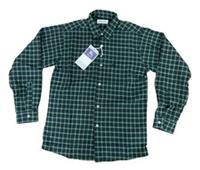 Vintage BURBERRY BURBERRYS Boys Green Cotton Plaid Check Shirt Age 11-13 BNWT