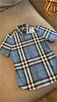 BURBERRY Shirt Navy Gray IP Check New With Tags XSmall - XS Regular