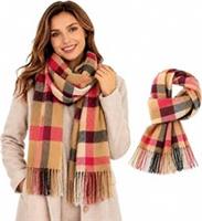 Luxury Scarf Burberry-Stye Pattern. Perfect for winter and Christmas