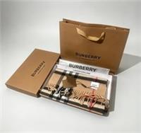 Burberry Cashmere Scarf Honey Beige Classic Nova Check 62" x 12"