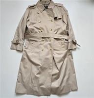 Burberry's For Harrods Classic Vintage Trench Coat Check Lined Size 12 Petite BN - 12 Petites