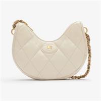 Burberry Horseshoe Leather Chain Cream Crossbody Bag New Season New With Tags