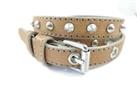BURBERRY Brown Faux Leather Silver Studded Belt 25" 26" 27" 28" Inch