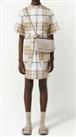 New,BURBERRY check Pattern Shirt Dress.uk 6.£650+ Beige/cream. - 6 Plus