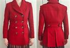 Burberry Brit Woollen Wool Cashmere Trench Jacket Pea Coat Womens UK 10 GB 38 S - 10 Regular