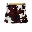 Burberry Cow Print Girls Mini Skirt Age 10 Years Old, NEW